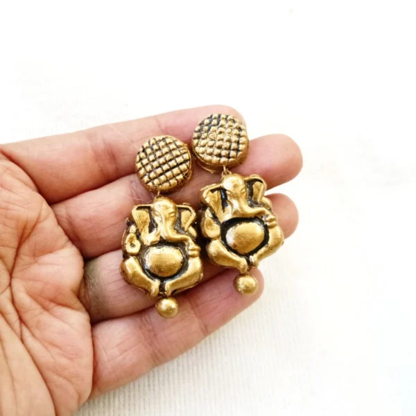 Ganesha Terracotta studs