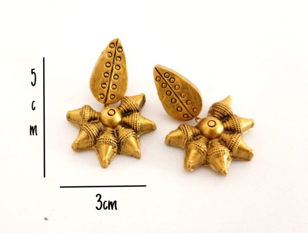 gold stud terracotta erring - Image 4